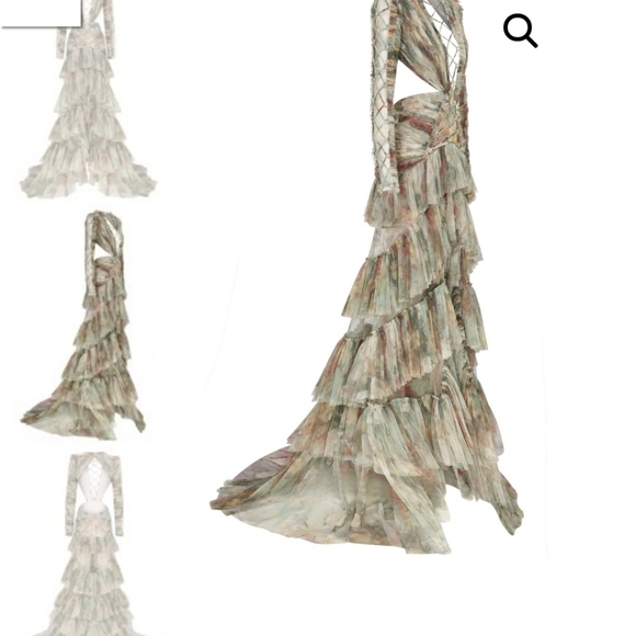 Raise vanessa floral tier draped ruffle gown - Picture 3 of 16